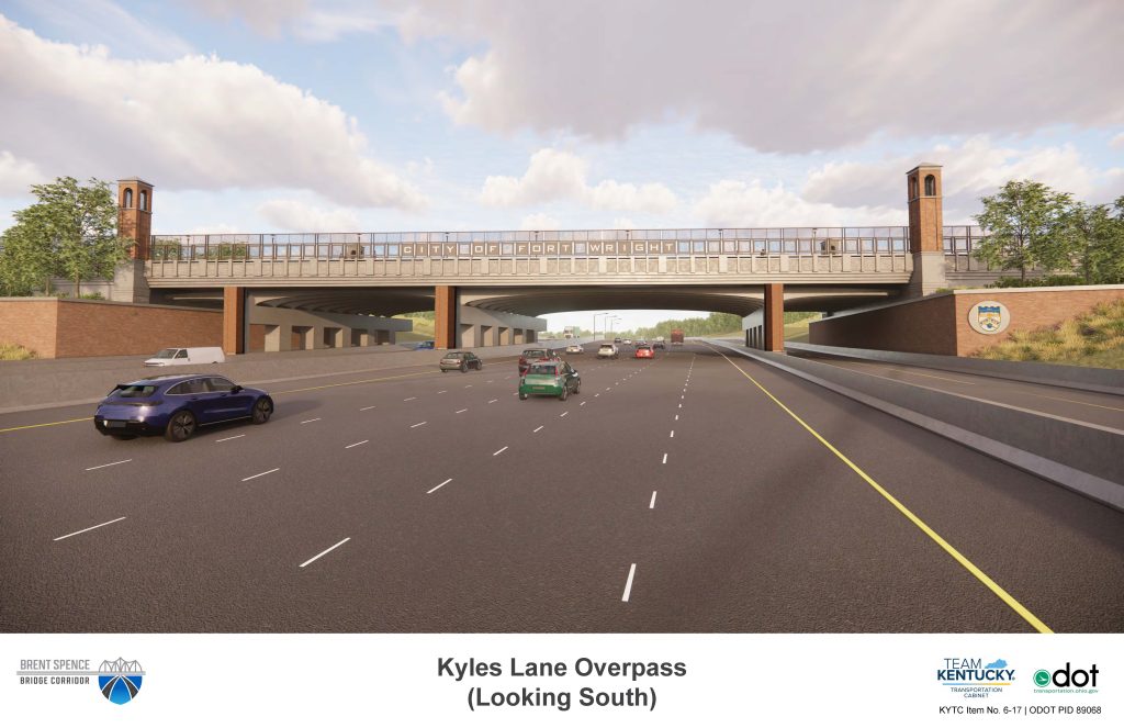 Kyles Lane Overpass, Looking South, Day View