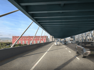 Brent Spence Bridge Suspension Rendering From Lower Deck